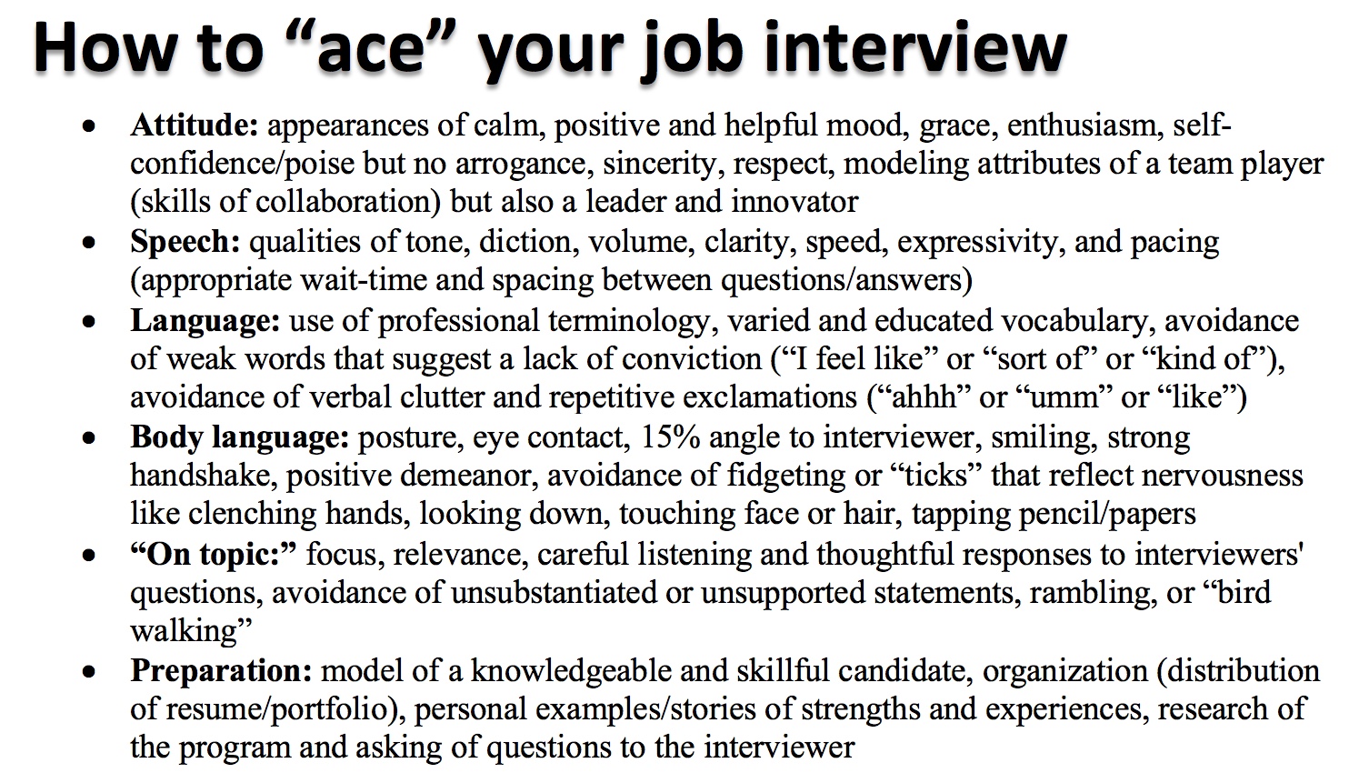 how to ace your interview
