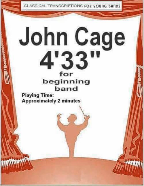 John Cage printed band arrangement